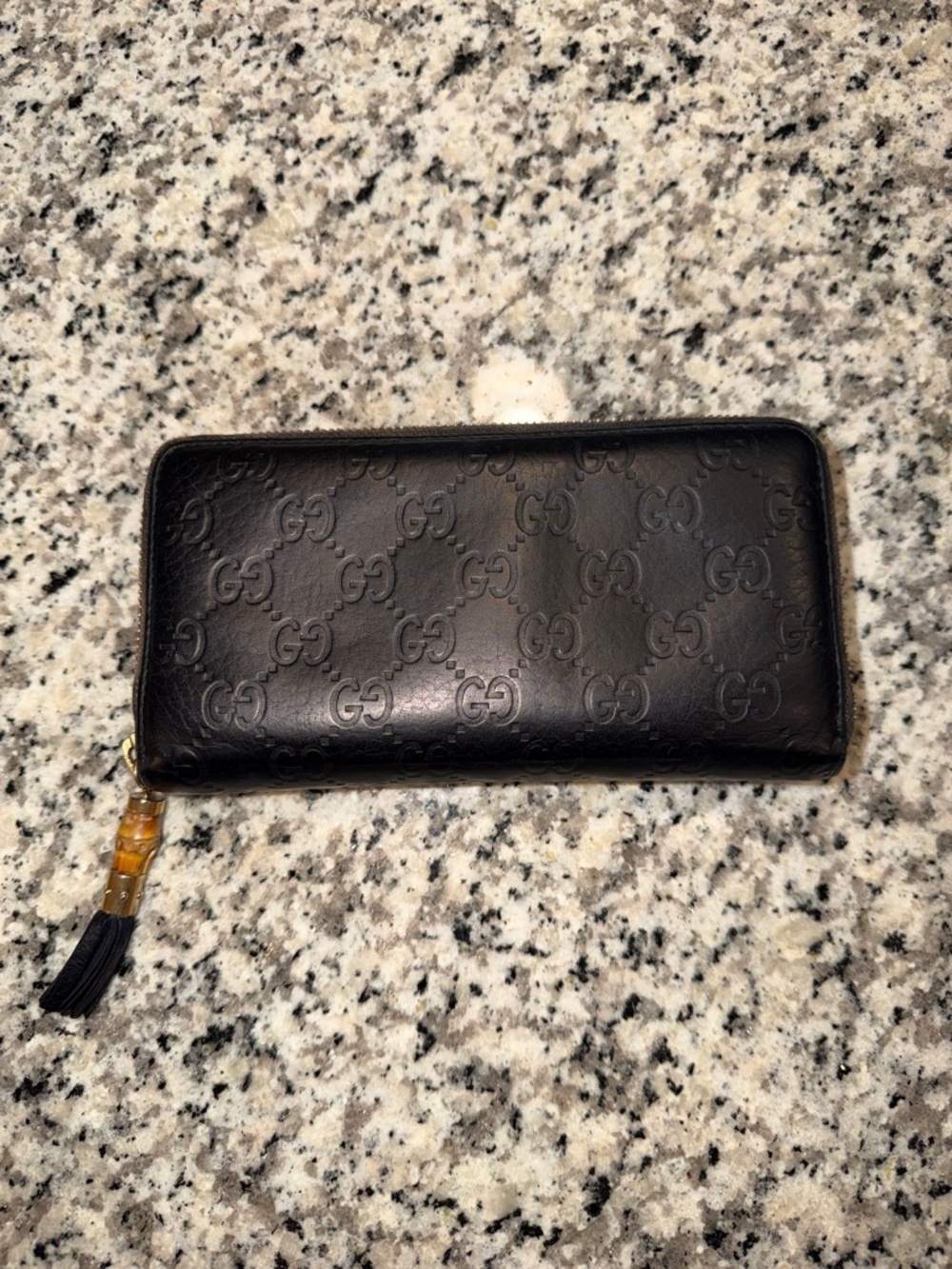 🔥STEAL! Gucci Guccissima Leather Bamboo Zip-Around Wallet!! RETAIL ($750+)🔥